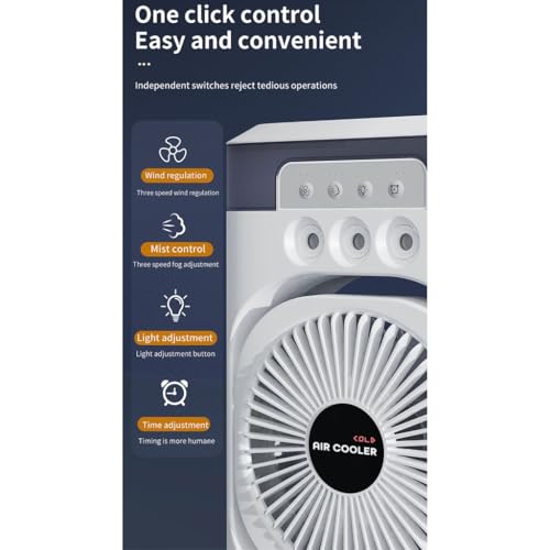 Ventilador de cinturón portátil blanco ideal para mantener la frescura en el escritorio de estudio 4
