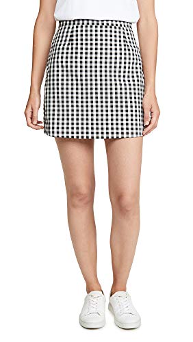 BB Dakota Women s Check yo self Gingham Skirt, black, 6