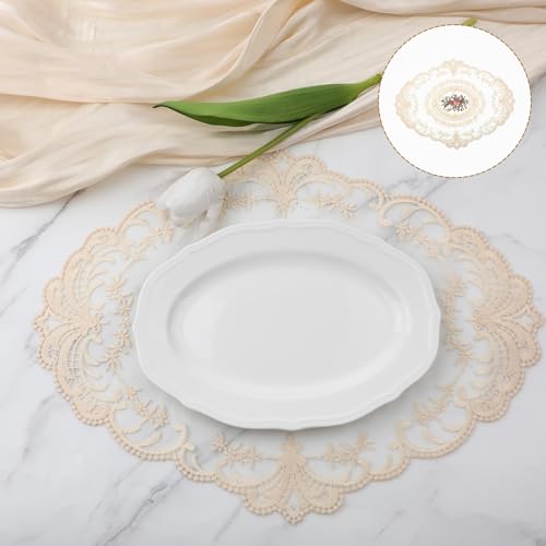 Lusofie 584786_1_ZKIKBQSZ 3 Pack Retro Lace Placemats 13''X17'' French Lace Doilies thumb #6