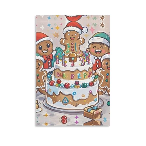 Toile murale pain d'épices suspension sans cadre grand format 60x90