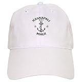 CafePress Ka'anapali Beach, Maui Cap Baseball Cap with Adjustable Closure, Unique Printed Baseball Hat White
