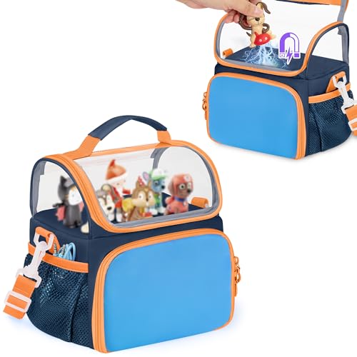 GRAOSO Carry Case Compatible with Toniebox, Travel Storage Organizer for Audio Player Starter Set, Magnetic Design to Display Figures, with Shoulder Strap and Handle, Blue (Case Only) by GRAOSO - Used condition - US$20.28
