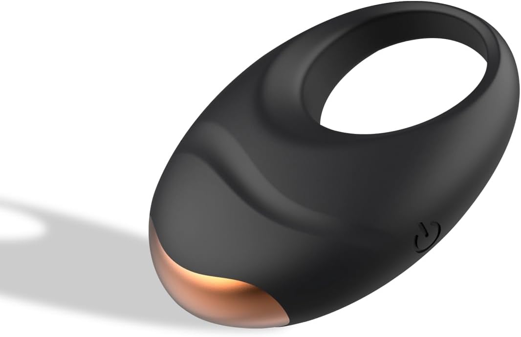 Vibrating Cock Ring - Penis Vibrator with 9 Patterns, Stretchy, Waterproof, USB Rechargeable Sex Toys for Men - Body Safe Material Penis Ring