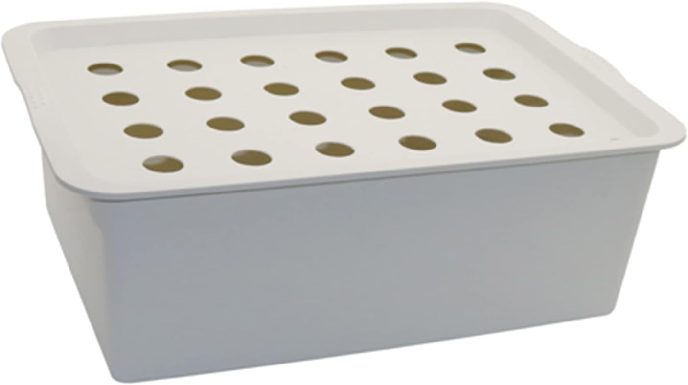 Hydroponic Herb Garden Kit,24 Gaten Plant Site Hydrocultuur Tuin Potten Plantenbakken Systeem Indoor Tuin Kast Box Grow Kit (Grey)