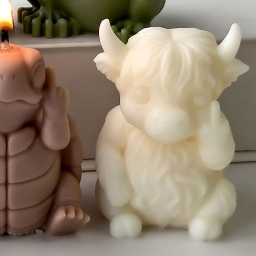 Cow Cylinder Candle & Resin Mold - Resin Casting Silicone Molds for Home Decor & Candle Making Wave Spiral Mold by ESEENS - Image 5