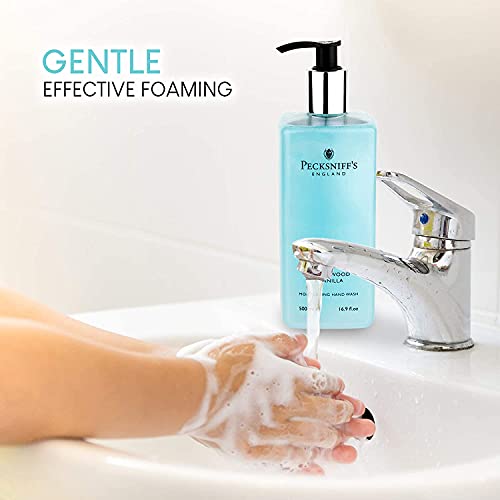 Pecksniffs, Pack Of 4 Pecksniffs Luxury Scented Moisturizing Hand Soaps. 1-Sandalwood And Vanilla, 1-Rose & Peony, 1-Gardenia & White Peach, 1-Lavender & White Tea,16.9 Oz Each #TOP7