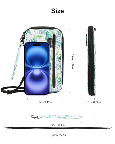 Neck Wallet RFID Blocking Family Passport Holder Organizer Case Travel Pouch (Forest)2