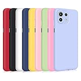 9X Cover per Xiaomi Mi 11 Lite 4G/ Mi 11 Lite 5G/ Mi 11 Lite 5G NE, Custodia Morbido Silicone Ultra-Sottile TPU Tinta Unita Anti-Graffio Paraurti Protettiva Flessibile Gomma Case - 9 Colori