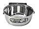 MidWest Homes for Pets Snap’y Fit Modell 42 Edelstahl-Schüssel für Haustiere, zum Befestigen an Hundeboxen und anderen Käfigen, für Hunde und Katzen, 1,9 l
