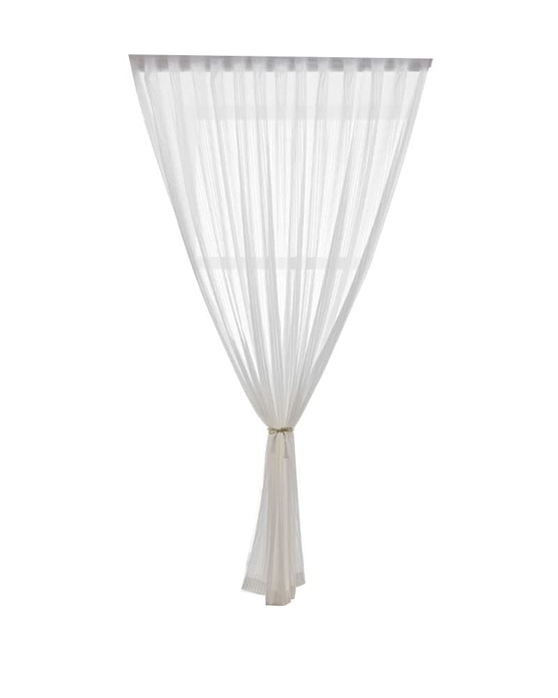Voilage semi-transparent YYwhite avec fixation adhésive prête à poser