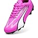 PUMA Mens Ultra Play Firm, Artificial Ground Soccer Cleats, Poison Pink Mens White Mens Black, 12