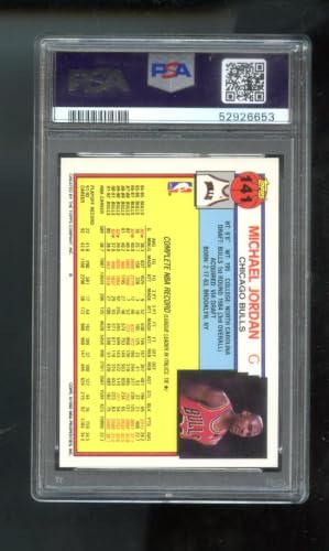 1992-93 Topps #141 Michael Jordan PSA 9 Graded Basketball Card NBA Chicago Bulls 1992-1993 92-93 MINT