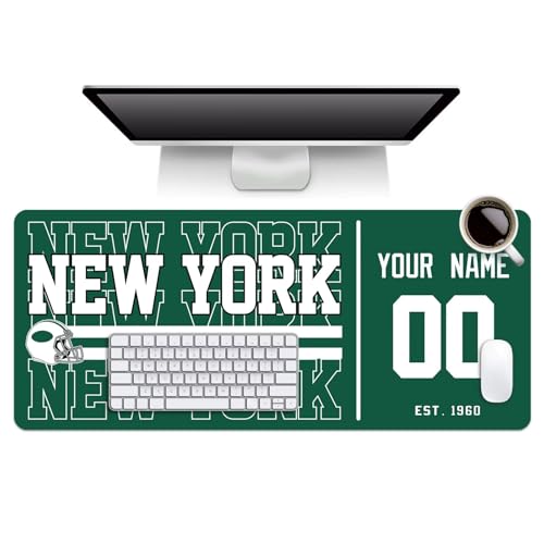 Image of ANTKING New York J Mouse Pad Custom Name and Number Desk Pad for Men Women Youth Gifts
