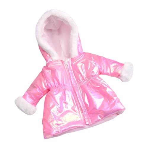 18 Inch Doll Winter Clothes Soft Fleece Long Coat Costume for Girl Dolls Simple Dressing Kids Play Fabric Winter Plush Doll Clot