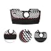 QIONGLIN - Griglia per paraurti anteriore centrale per auto, accessori esterni per GTI/VW/Golf 5 MK5 V (colore nero rosso)