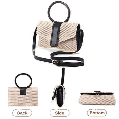 JOSEKO Borsa a Tracolla Borsa a Spalla in Paglia