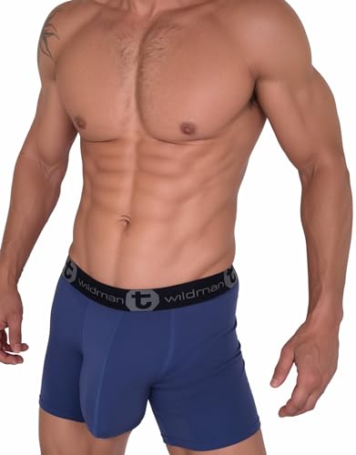Wildmant Cotton Monster Cock 5" Inseam Boxer Brief Dark Blue3