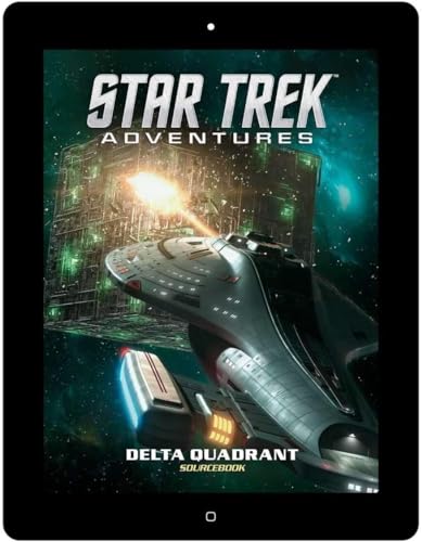 Guidance to aid the Gamemaster in running missions and continuing voyages in the Delta Quadrant, with a selection of adventure seeds and Non-Player Characters.