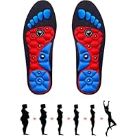 Plantillas Magnéticas,Plantillas Fascitis Plantar Plantillas Hombre Mujer Plantillas Memory Foam Plantillas de Acupuntura Masaje de Pies para Adelgazar Plantillas (44-47,L)