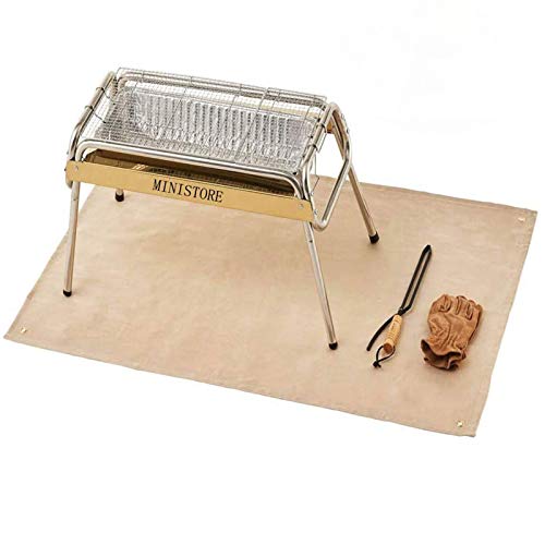 防火シート 焚き火 マット 耐熱 耐火 キャンプ バーベキュー 防炎 アウトドア 芝生保護 極厚 縁取り加工 BBQ321