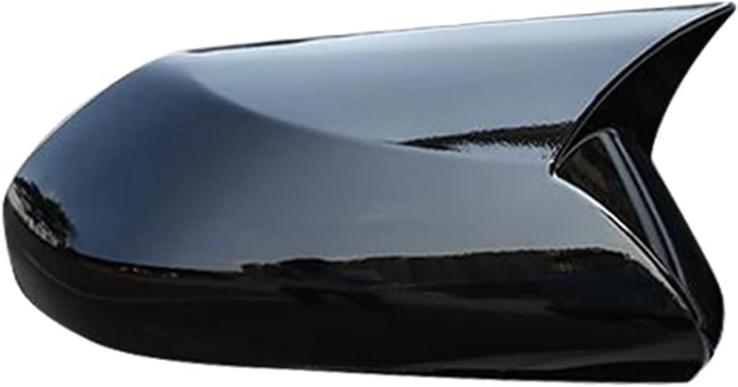 Horn Glossy Black Car Side View Rearview Mirror Cover Caps Trim Sticker Fit for Toyota Fit for Camry Rearview Mirror Cover (Color : Bright Black)