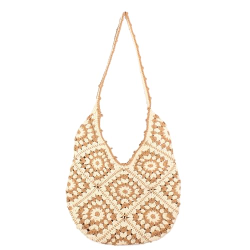 Image of Rejolly Straw Hobo Bag for Women Tote Bag Summer Vacation Beach Handbags Boho Bohemian Style Shoulder Purse