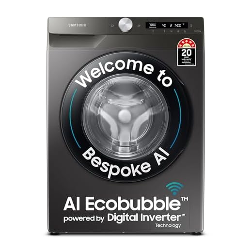 Samsung 9 kg, 5 Star, Eco Bubble Technology, AI Control , Wi-Fi, Digital Inverter Motor, Fully-Automatic Front Load Washing Machine Appliance (WW90T504DAN1TL, Hygiene Steam, Inox)