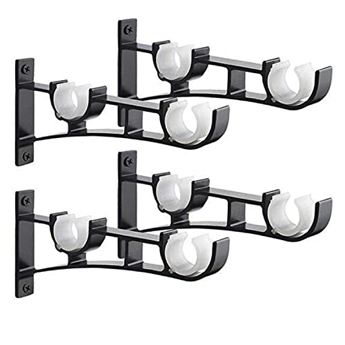 Gardinenstange Halterung Sonwaha 4 Stück Vorhangstange mit Doppelstange...