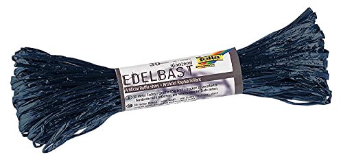 folia Raffia 9236 Raffia 1 Bundle of 30 m Ultramarine Shiny Synthetic Fibre String Ideal for Crafts Decoration or for Flower Arrangements Bouquets and Other Floral Work