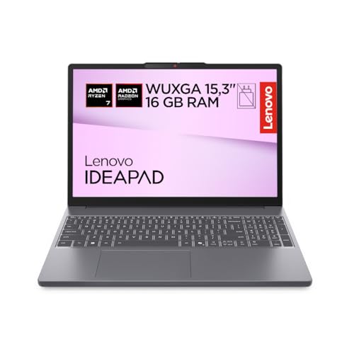 Lenovo IdeaPad Slim 3 Gen 10 – Ordenador Portátil 15.3' WUXGA (AMD Ryzen 7 170, 16 GB RAM, 1 TB SSD, Wi-Fi 6, USB-C, Windows 11 Home) Teclado QWERTY Español - Gris Luna