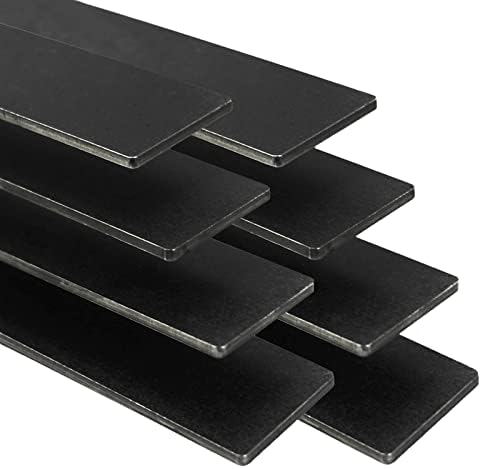 1095 Steel Flat Stock Steel Bar High Carbon (8pcs, 12"x1.5"x0.12") for 1095 Knife Making Steel