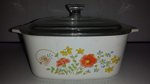 Corning Ware Wild Flowers 1.5 Liter Casserole Dish A-1-1/2-B Corning Ware 1.5 Liter Baking Dish #TOP2