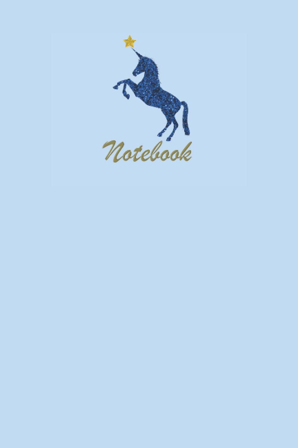 Unicorn Notebook: Blue Unicorn Notebook