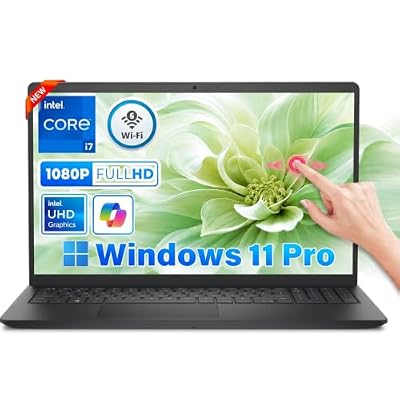 Dell 15.6" FHD Touchscreen Laptop, Intel 10-Core i7-1355U (Up to 5.0GHz), 32GB DDR5 RAM, 1TB PCIe SSD, Wi-Fi 6, Windows 11 Pro, HDMI, Copilot AI Business Laptop for Work & Students