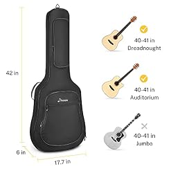 Donner Housse Guitare Acoustique de 40 41 pouces, Rembourrage de 12 mm en Nylon Indéchirable 600D, Double Bretelles… - Les Beatles, Paul McCartney, John Lennon, RIngo Starr, George Harrison Donner Housse Guitare Acoustique de 40 41 pouces, Rembourrage de 12 mm en Nylon Indéchirable 600D, Double Bretelles… – Image 2