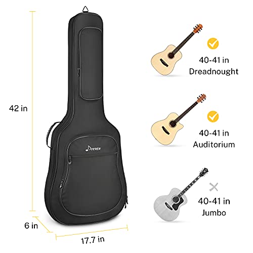 Donner Housse Guitare Acoustique de 40 41 pouces, Rembourrage de 12 mm en Nylon Indéchirable 600D, Double Bretelles… - Les Beatles, Paul McCartney, John Lennon, RIngo Starr, George Harrison Donner Housse Guitare Acoustique de 40 41 pouces, Rembourrage de 12 mm en Nylon Indéchirable 600D, Double Bretelles… – Image 3