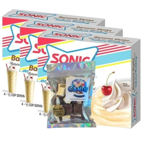 Sønic Banana Shake Instant Pudding Mix (3-Pack, 3.03 oz Boxes)