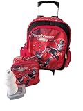 Mochila Escolar Rodinha Power Robô Red G + Lancheira