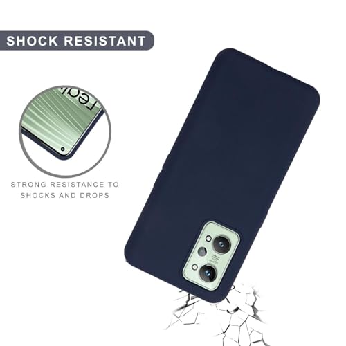 Image of SPRIG Compatible with Realme GT Neo 3T Premium SilkTone (Liquid Silicone) Back Cover Drop Tested Shock Proof Mobile Case for Men, Women, Boys and Girls with Camera Protection (Midnight Blue)