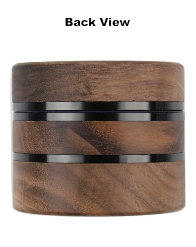 AWANSO 3-Piece Grinder, 2.5" Walnut Wood and Aluminum Grinder for Kitchen Spices - Image 4