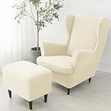 Dimensions disponibles : housses de chaise extensibles, longueur 78-85 cm, hauteur 95-100 cm, profondeur 84-90 cm. Housses de repose-pieds : longueur 55-65 cm, largeur 35-45 cm, hauteur 20-30 cm. Nous vous recommandons de mesurer vos meubles avant d'acheter pour garantir un ajustement parfait. Améliorez votre espace de vie avec nos housses élégantes et fonctionnelles, conçues pour protéger et rafraîchir vos meubles.