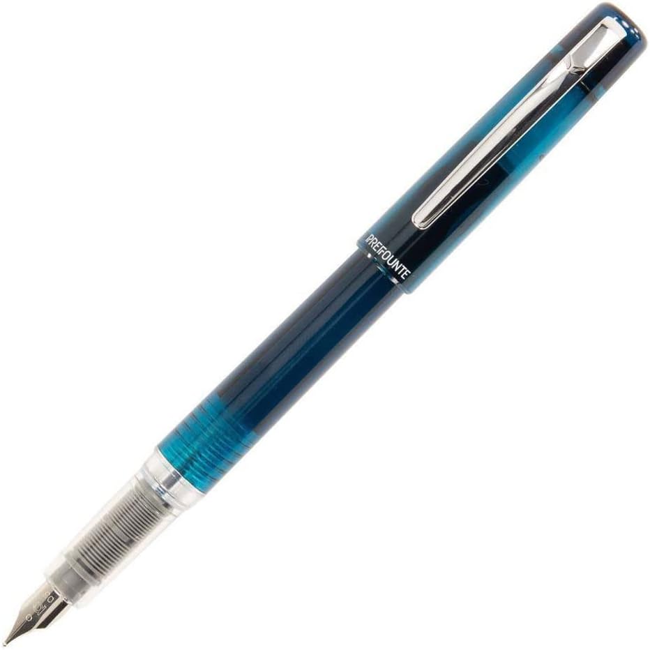 Pluma Estilográfica Platinum Procyon PNS-5000 Deep Sea - Plumín Medio, Hecha A Mano Con Caja