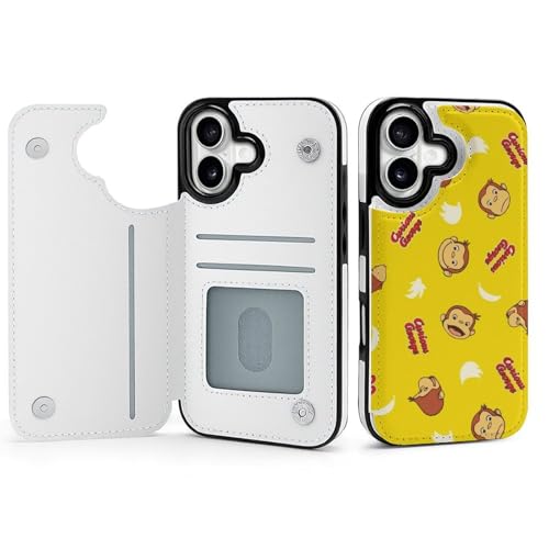 手帳型 おさるのジョージ 対応 iPhone 17 ケース カード収納 スマホケース 財布型 携帯ケース 軽量 全面保護 スタンド機能 おしゃれ お祝いギフト