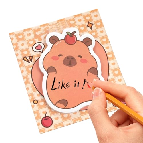 LUAMY かわいい付箋紙 - 粘着式カピバラステッカー - 面白い多用途付箋 30枚 学校 リュック 仕事 大人 女の子 壁 机用