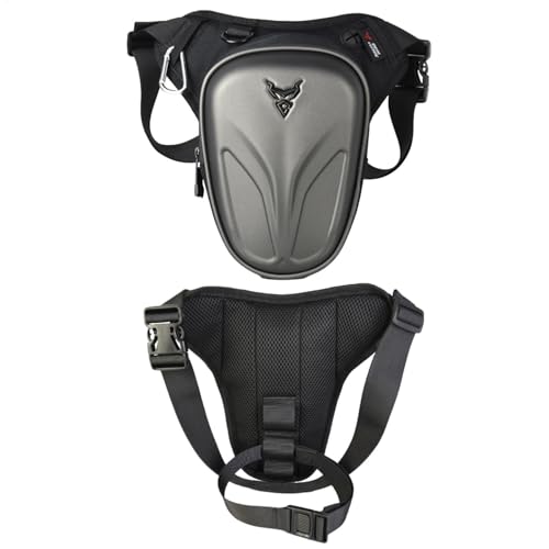 Vesidoloy Riñonera para motocicleta, riñonera multifuncional impermeable para montar en motocicleta, gris, Refer to description, Unisex