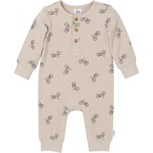 Image of Gerber Baby Boys' Baby Boys' Henley Romper
