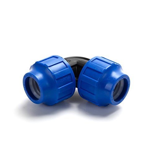Preisvergleich Produktbild PP Klemmfitting Rohr Verschraubung Trinkwasser DVGW Winkel Ø40