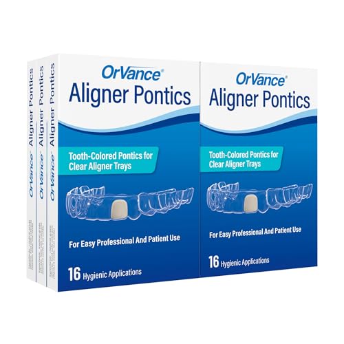 Aligner Pontics | Temporary Tooth Replacement for Invisalign, Aligner Trays and Clear Retainers During Orthodontic Treatment (Value Size)