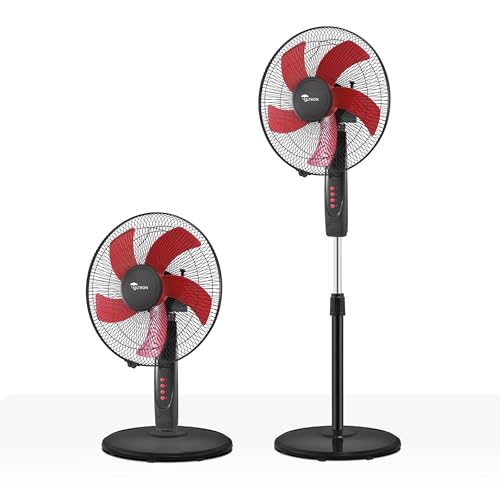 Image of ULTRON Fivesta 2 in 1 Pedestal & Table Fan (16 Inch) | 65W Powerful Motor | 70 CMM Air Delivery | 5 Blade Sweep | Thermal Overload Protection | Adjustable Height | 2 Year Warranty
