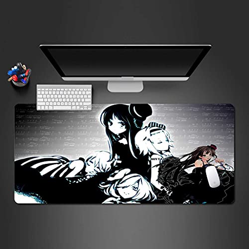 Tapis de souris de jeu noir et blanc pour aménager un setup gaming fille moderne et épuré